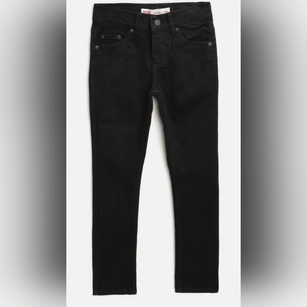 Levis Boys Black Solid Skinny Taper fit Stretchable Black Jeans  Size 12